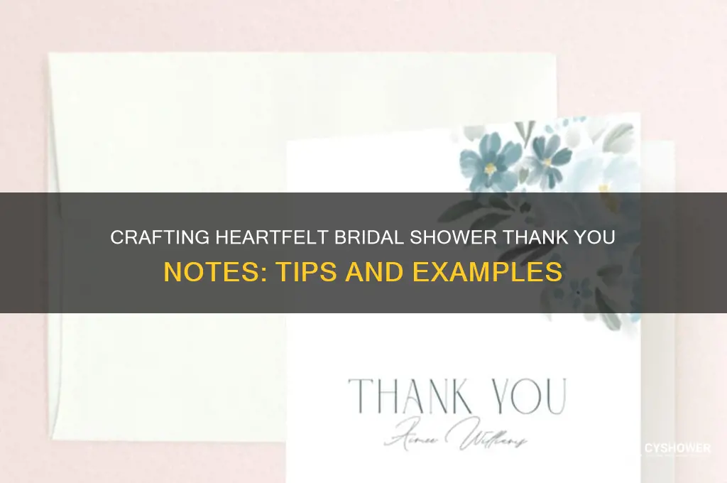 what should bridal shower thank you cards say