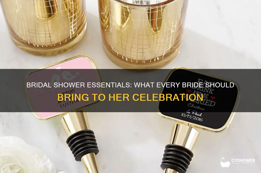 what should bride bring to bridal shower