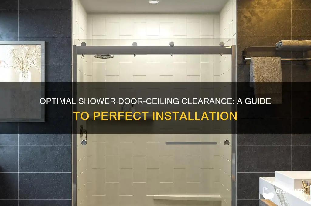 what should clearance be between shower door and ceiling