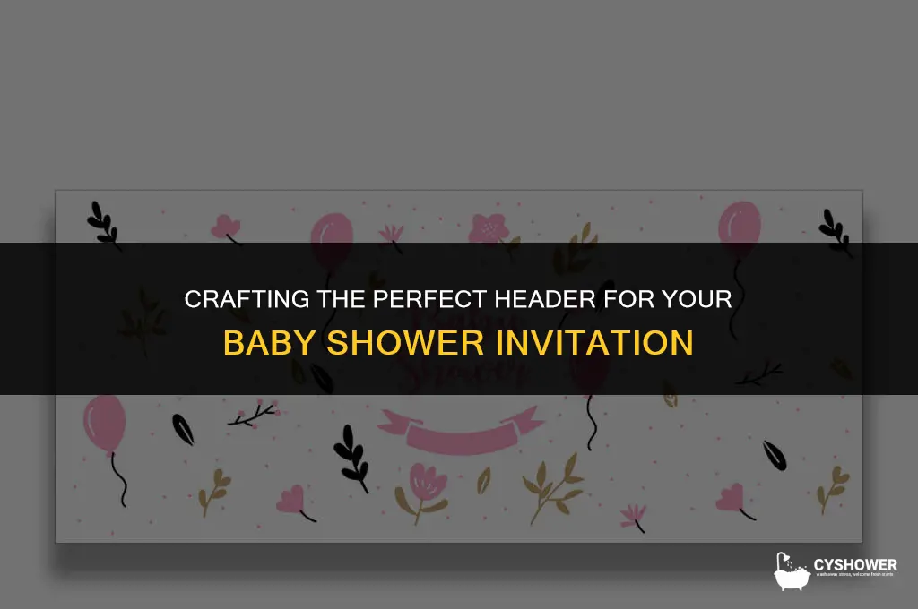 what should header say for baby shower