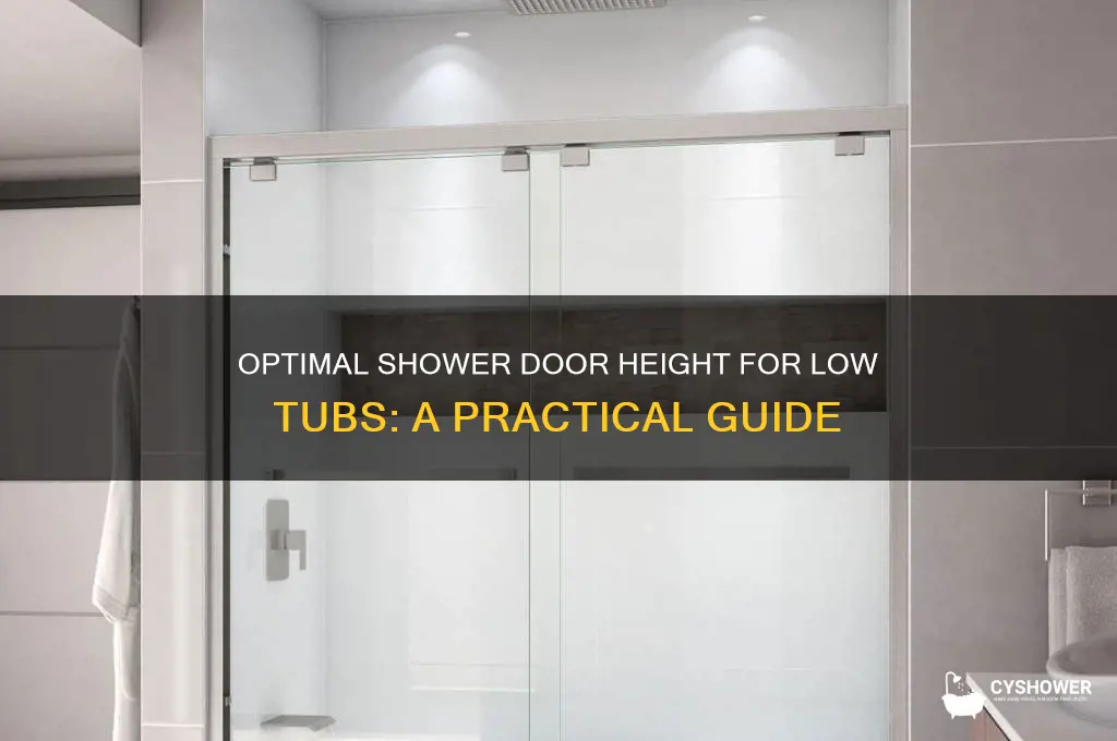 what should height of shower door be for low tub