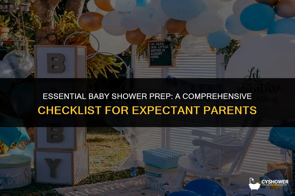 what should i prepare for baby shower