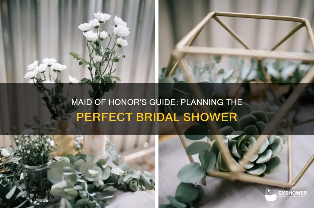 what should maid of honor do for bridal shower