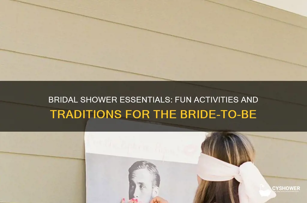 what should the bride do at a bridal shower