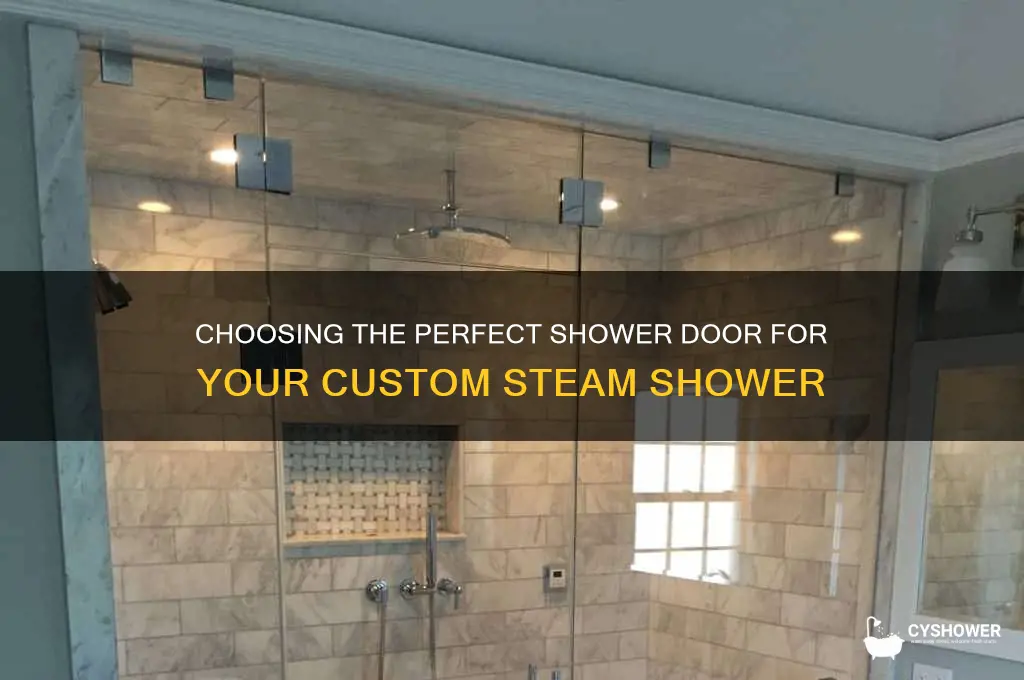 what shower door for costume steam shower