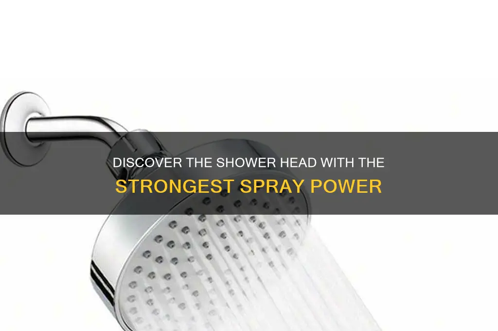 what shower head has the strongest spray