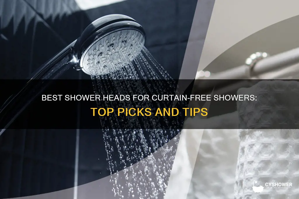 what shower head works best for no shower curtain
