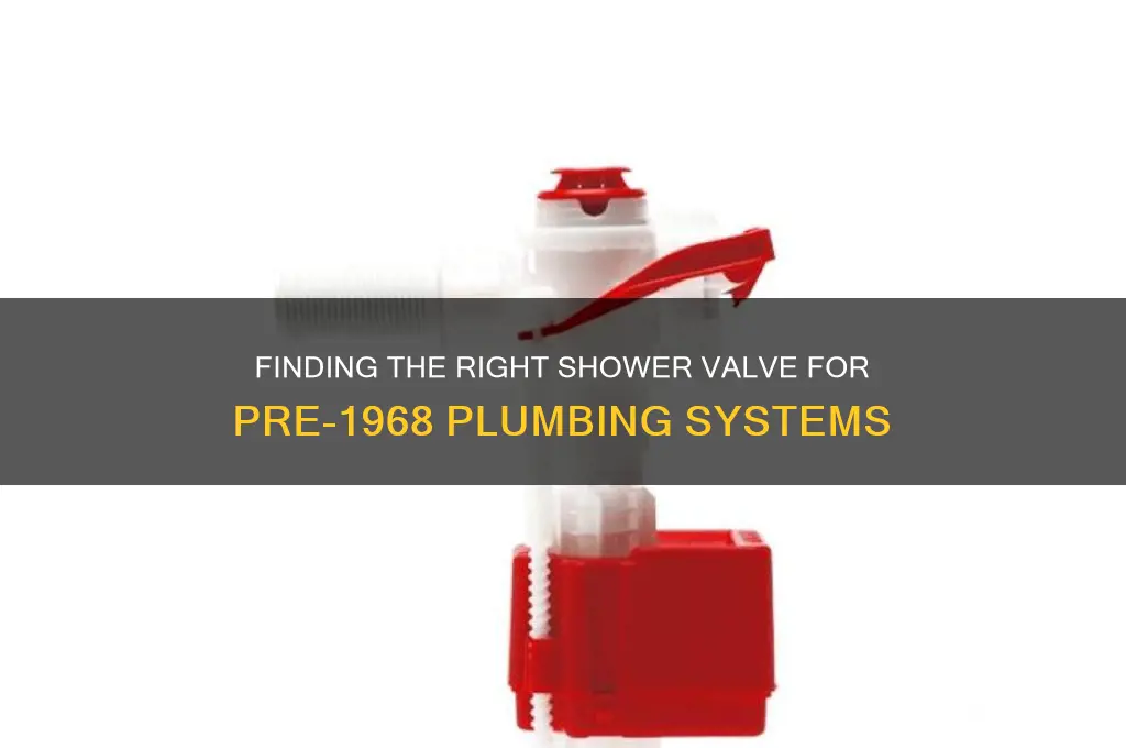 what shower valve can fit in a pre 1968 pipe