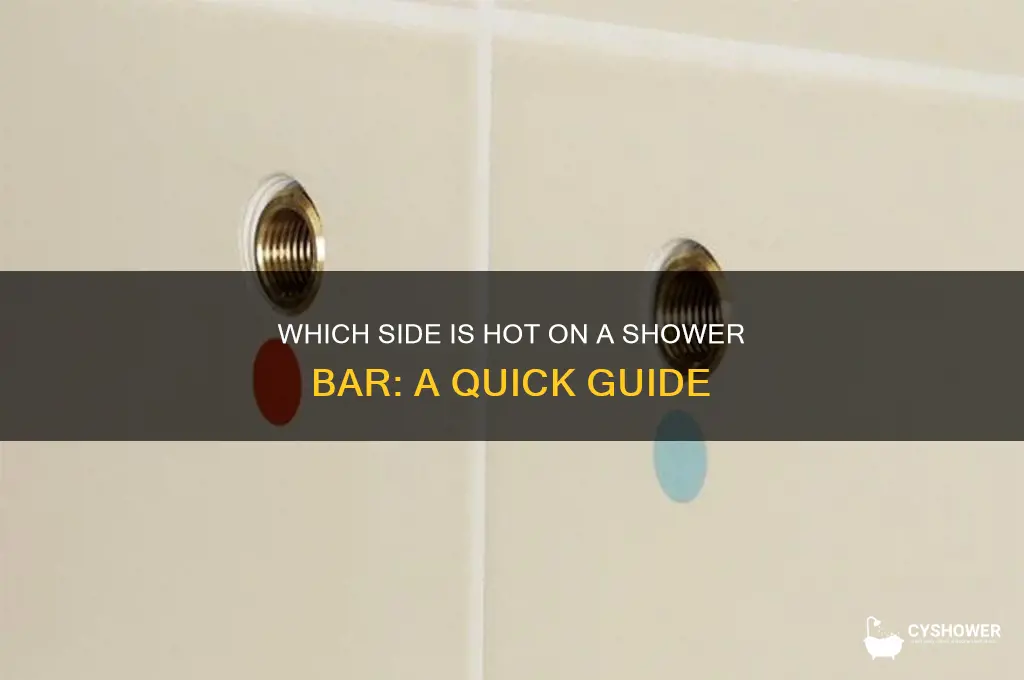 what side is the hot water on a shower bar