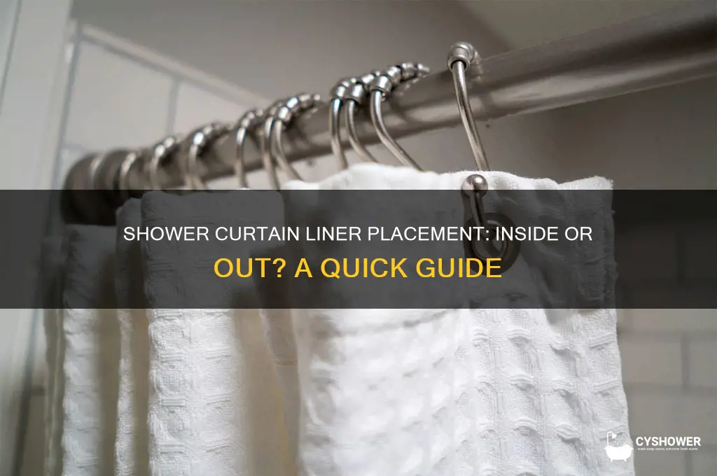 what side of shower curtain liner goes inside