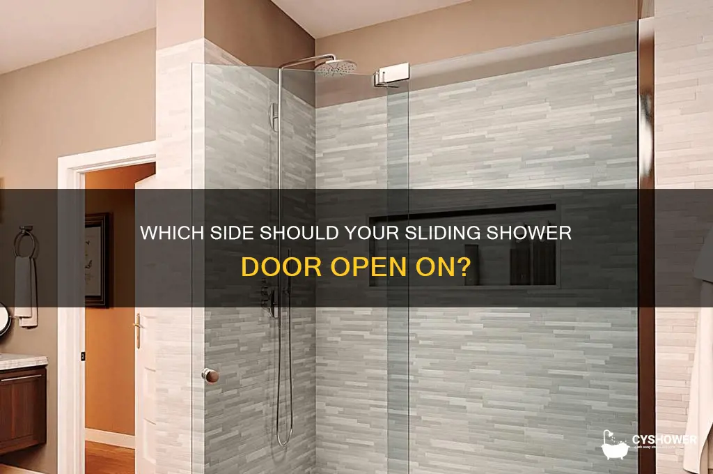 what side should sliding shower door open