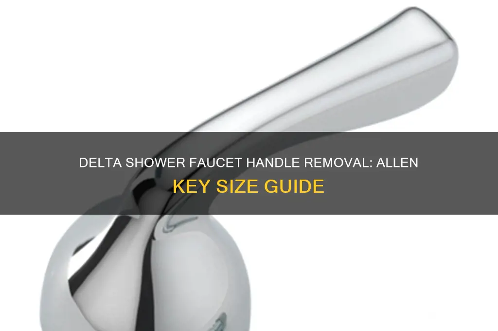 what size allen key to remove delta shower faucet handle