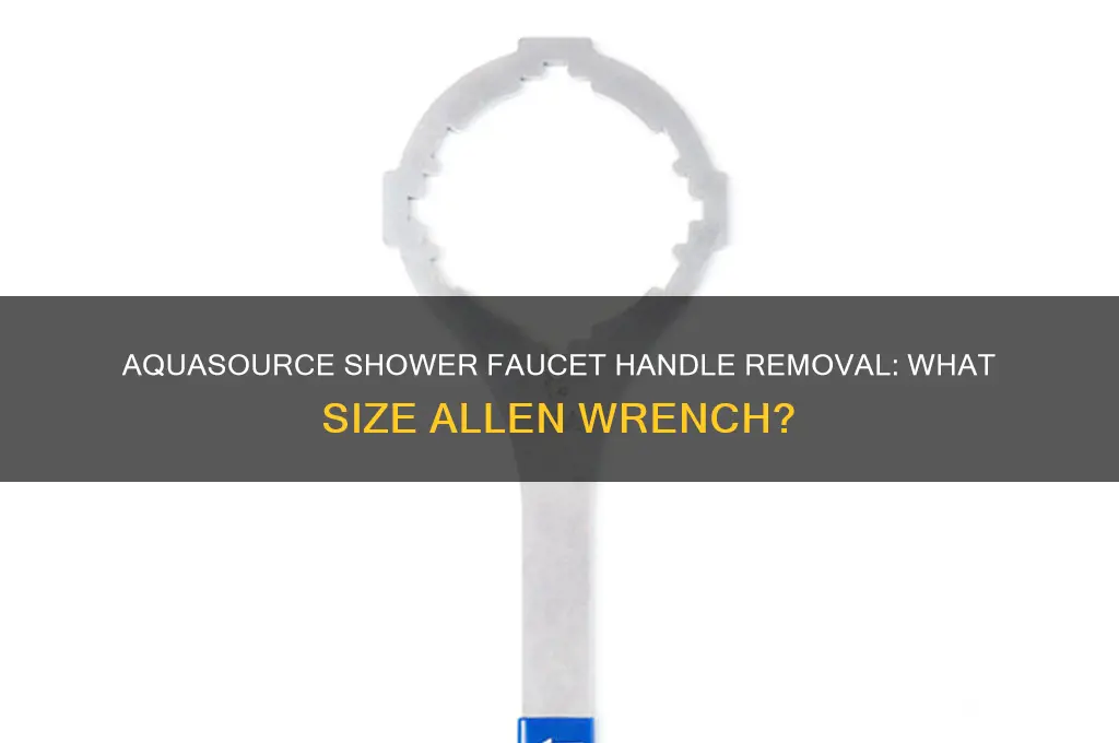 what size allen wrench for aquasource shower faucet handle removal