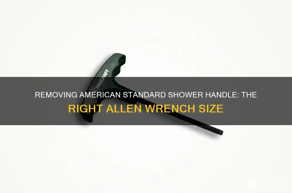 what size allen wrench to remove american standard shower handle