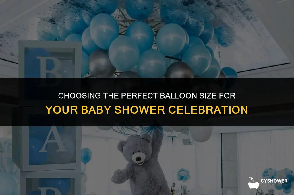 what size balloons for baby shower