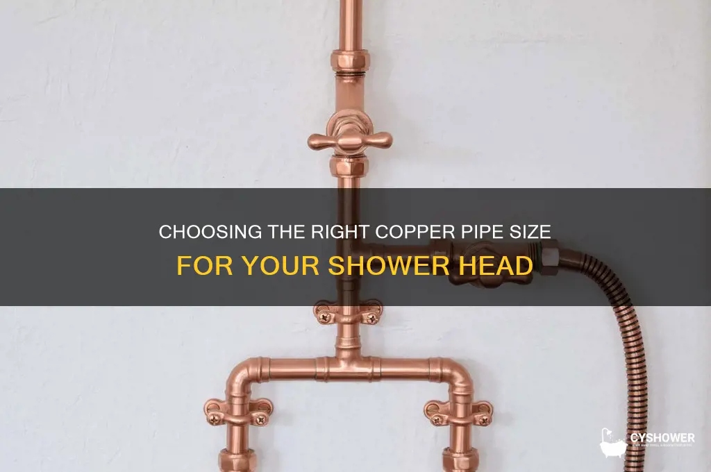 what size copper pipe for shower head