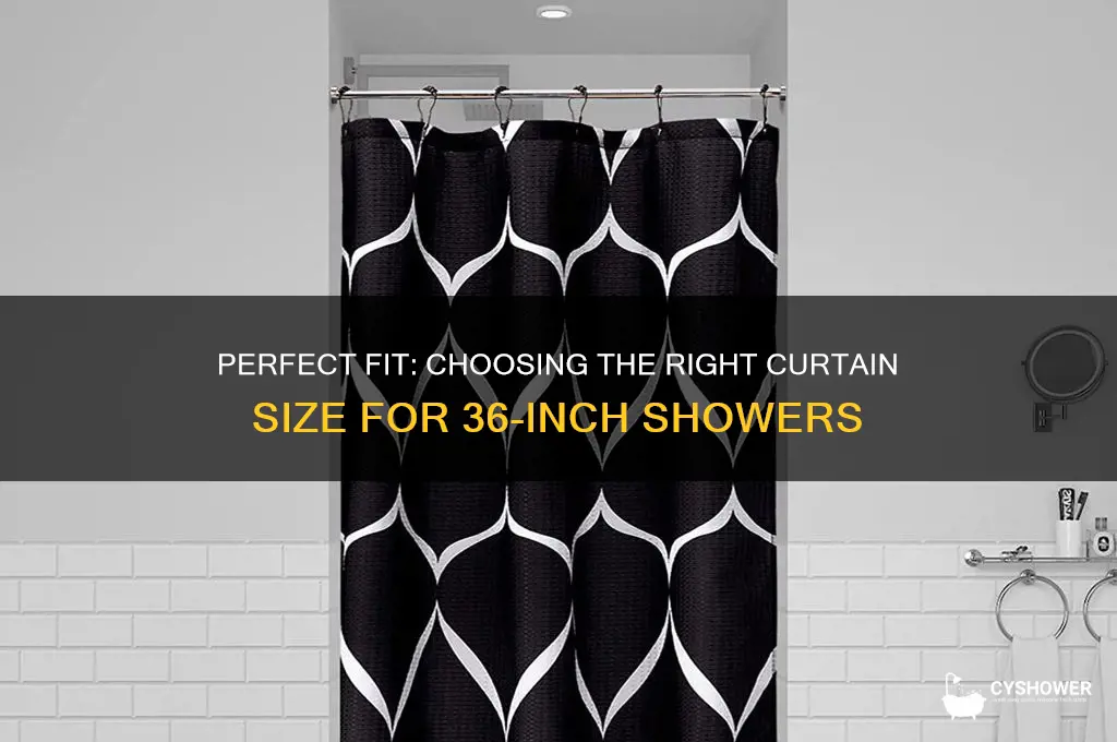 what size curtain for 36 shower