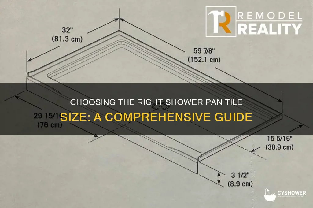 what size for shower pan tile