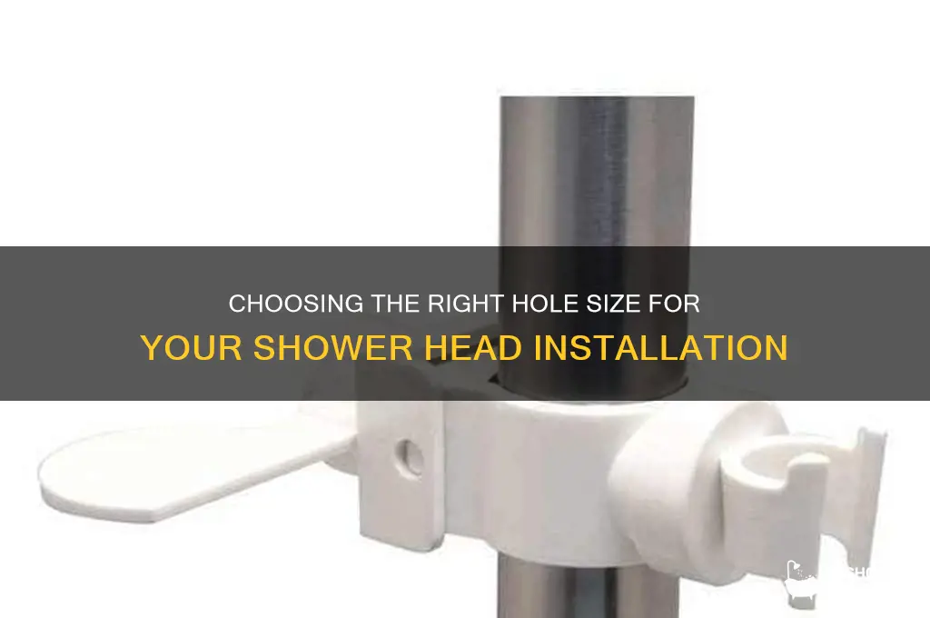 what size hole for shower head