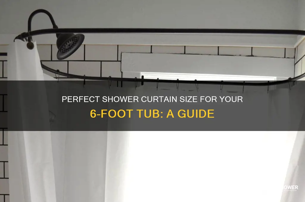 what size is a shower curtain for a 6 tub