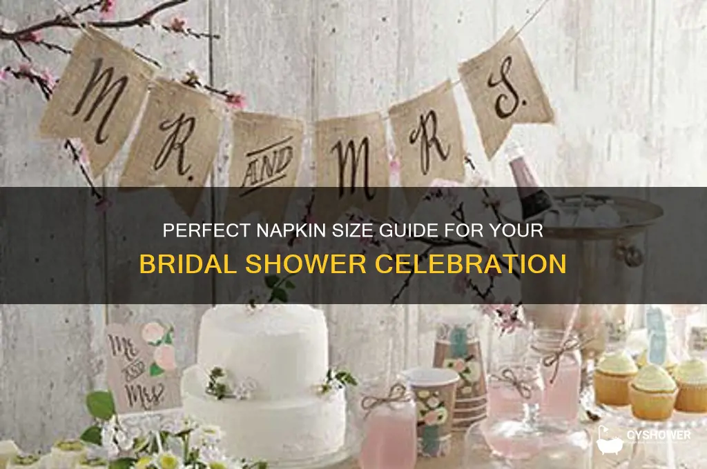 what size napkin for bridal shower