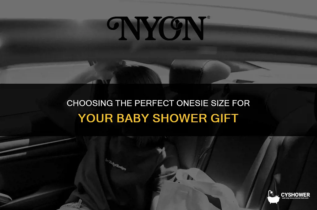 what size onesie for baby shower