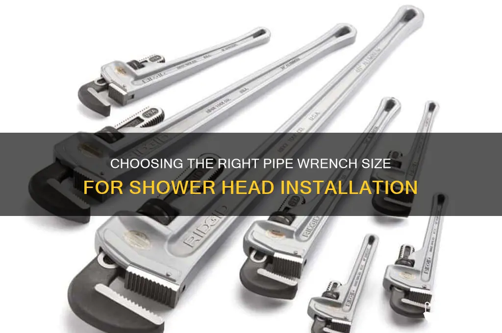 what size pipe wrench for shower head