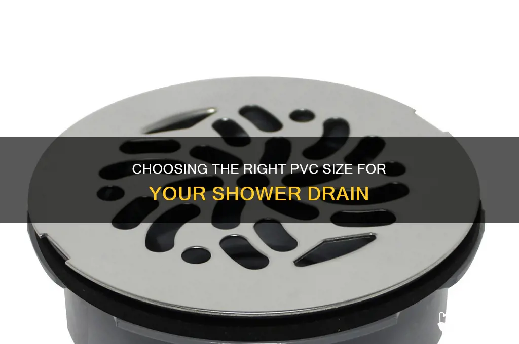 what size pvc for shower drain