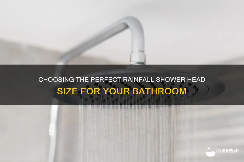what size rainfall shower head