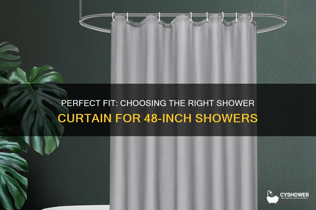what size shower curtain for 48 inch shower