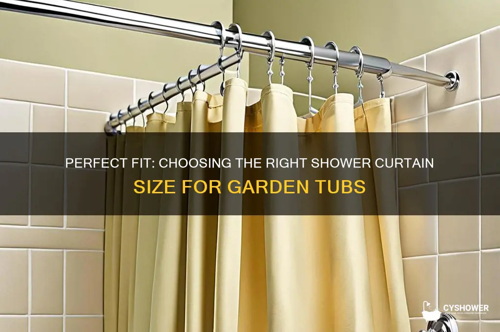 what size shower curtain for garden tub