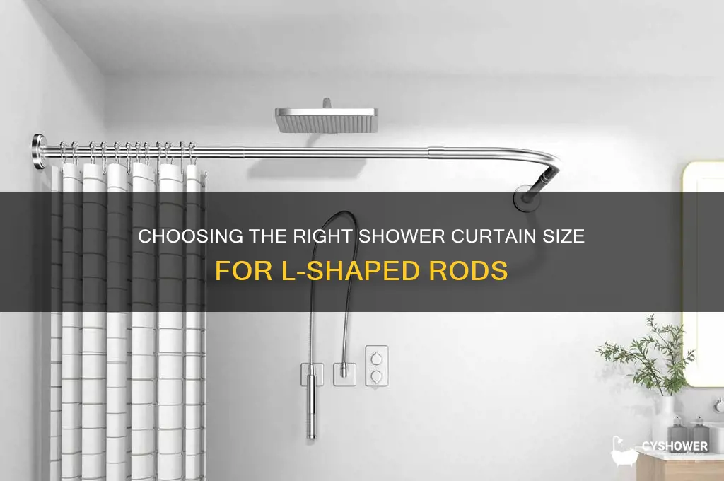 what size shower curtain for l shaped rod