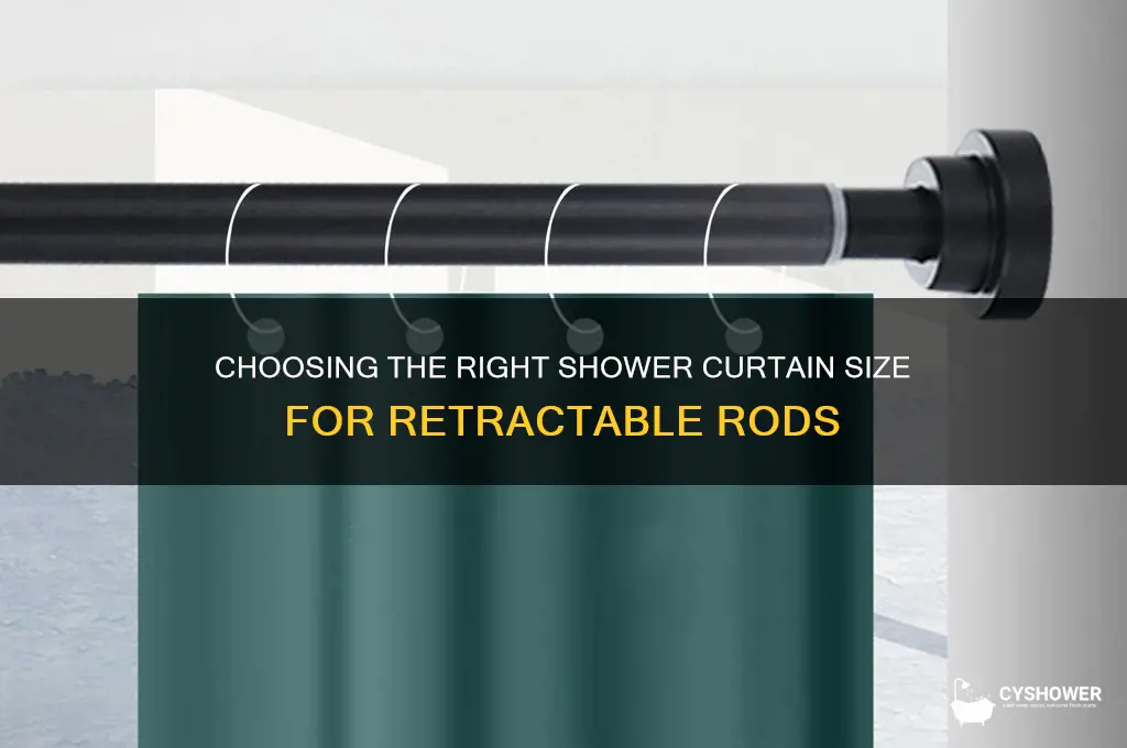 what size shower curtain for retractable shower curtain rod