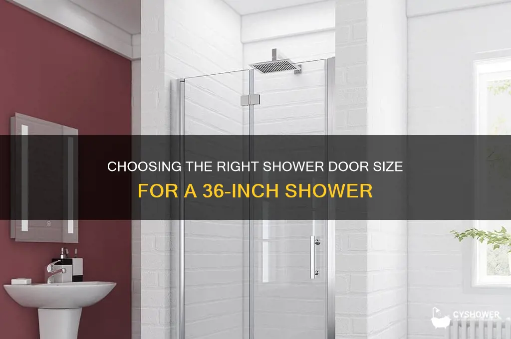 what size shower door for 36 shower