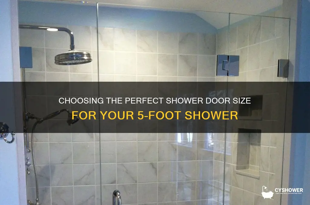 what size shower door for a 5 ft shower