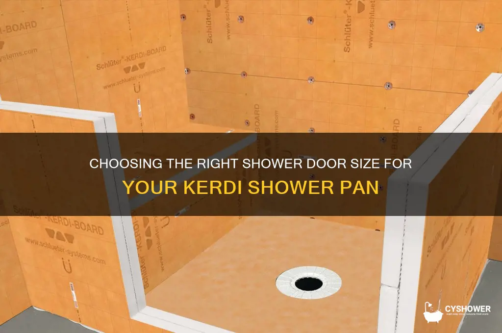 what size shower doors for kerdi shower pan
