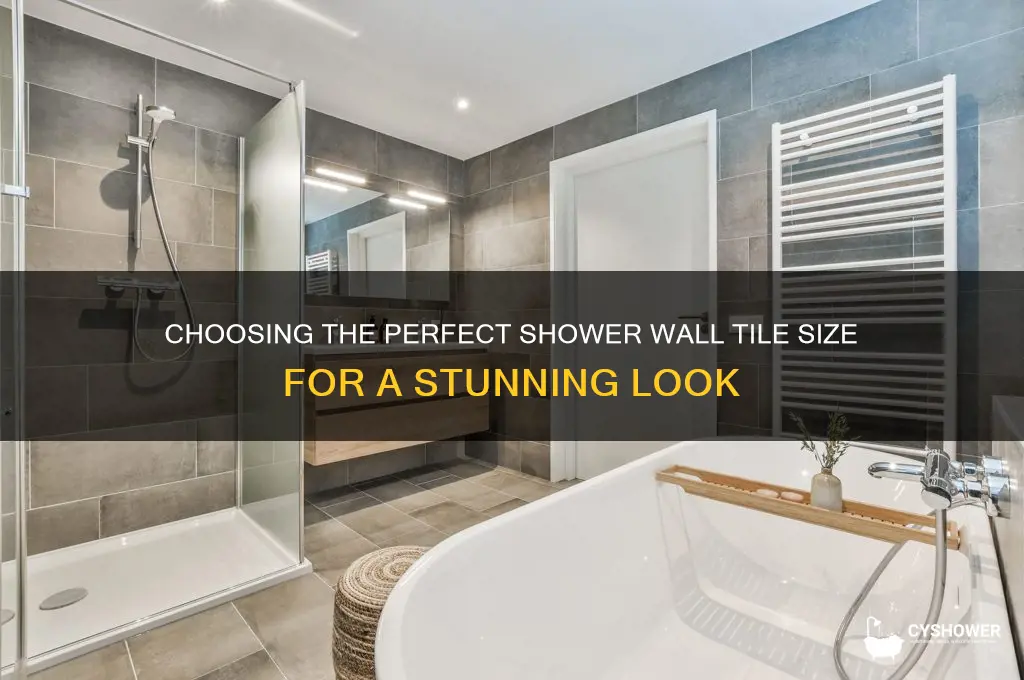 what size shower wall tile look good