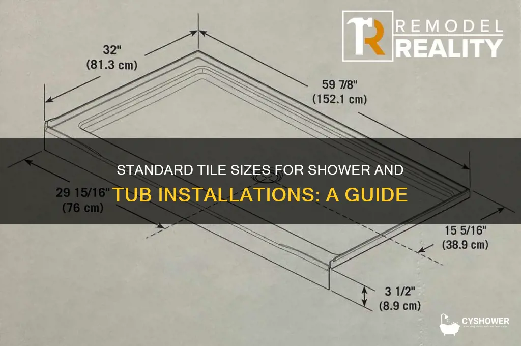 what size tile us normally used for shower and tub
