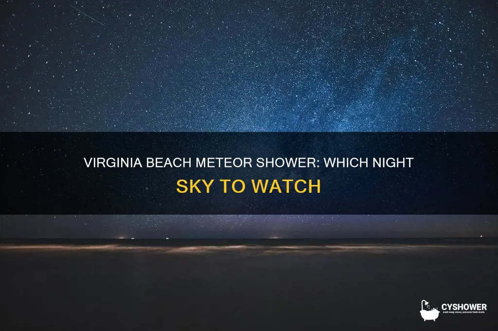 what sky is the meteor shower in virginia beach