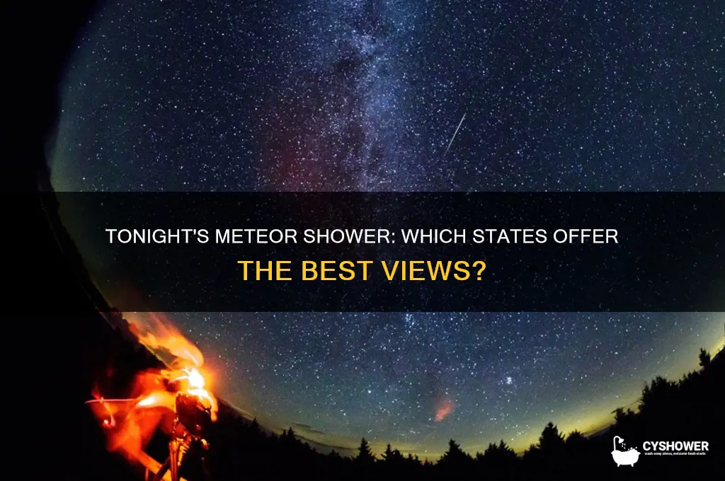 what states can see meteor shower tonight