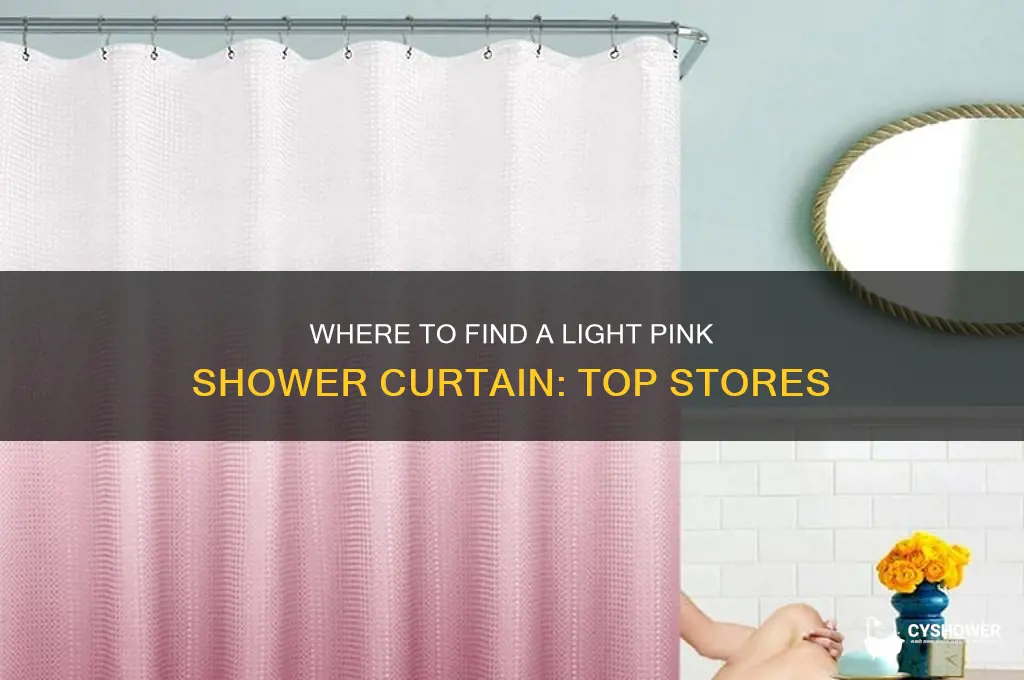 what store carries a light pink shower curtain