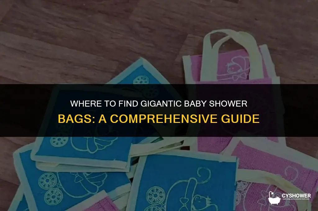 what store carries gigantic bags for baby shower