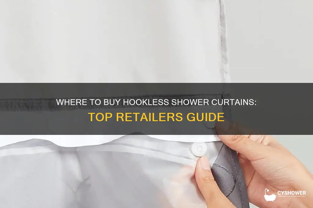 what stores sell hookless shower curtain