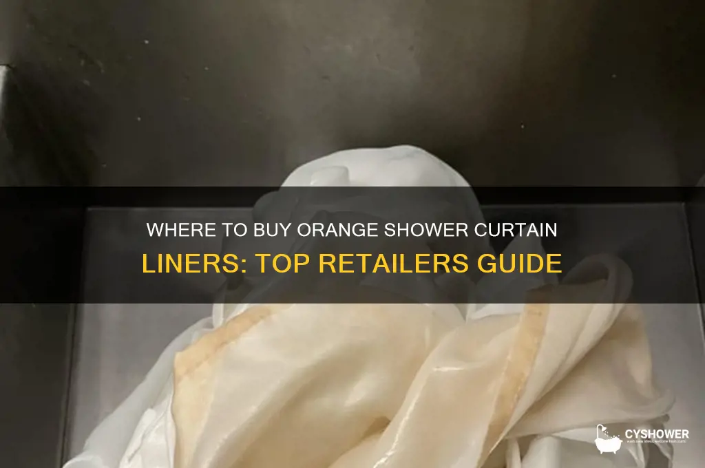 what stores sells orange shower curtain liners