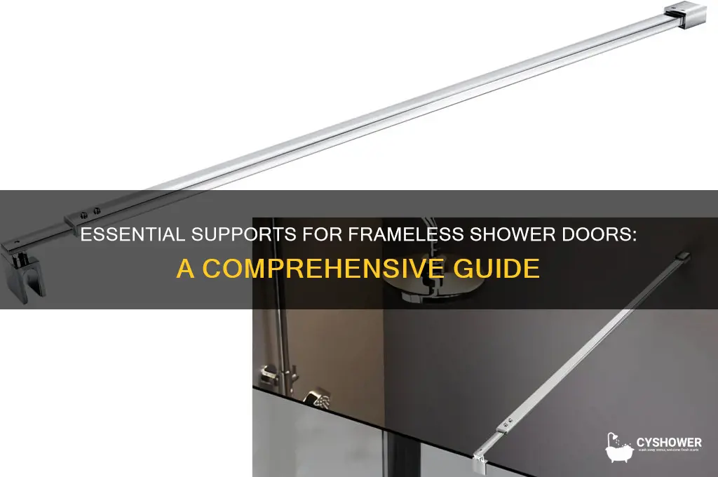 what supports a frameless shower door