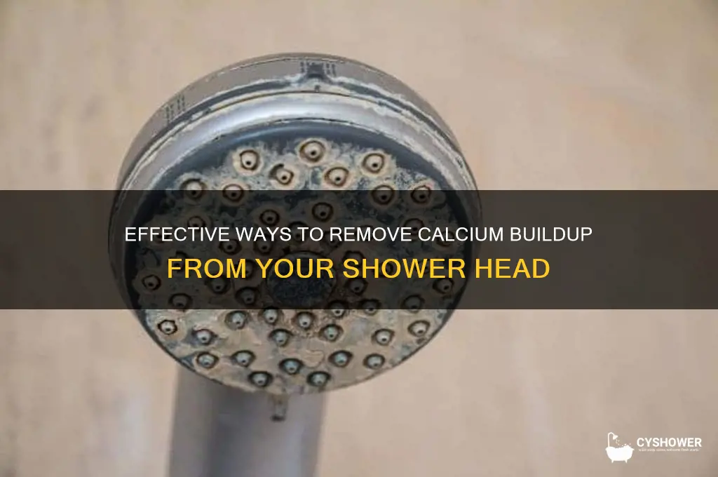what takes calcium off shower head