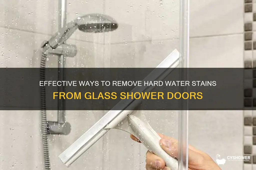 what takes off hard water stains from glass shower doors