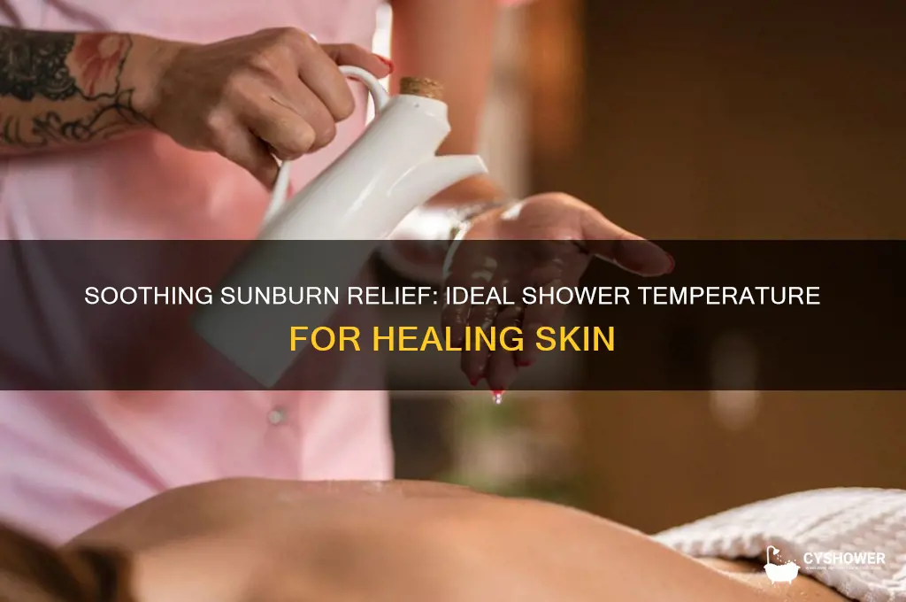 what temp shower should you take with a sunburn