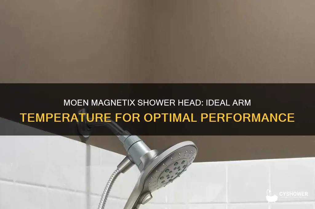what temperature arm goes with the moen magnetix shower head