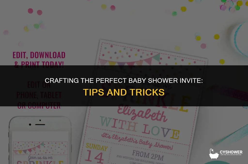 what text to include in baby shower invite